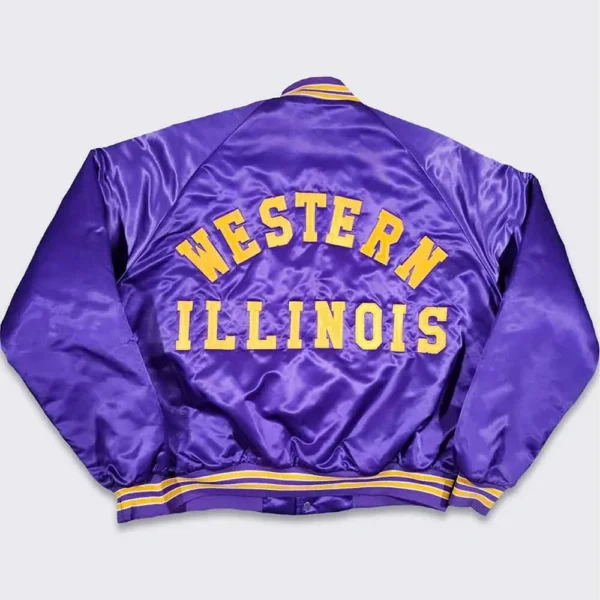 80’s Western Illinois Leathernecks Bomber Jacket - Image 2